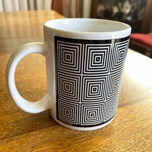Vintage Artmark Square Geometric Design Coffee Cup Mug